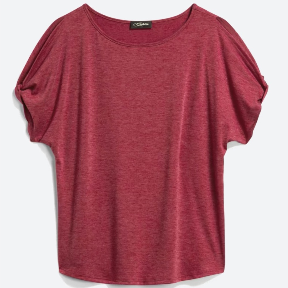Burgundy Cold Shoulder Knit Top